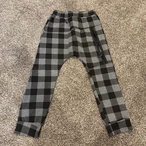 Posh kiddos Black and Gray zipper joggers